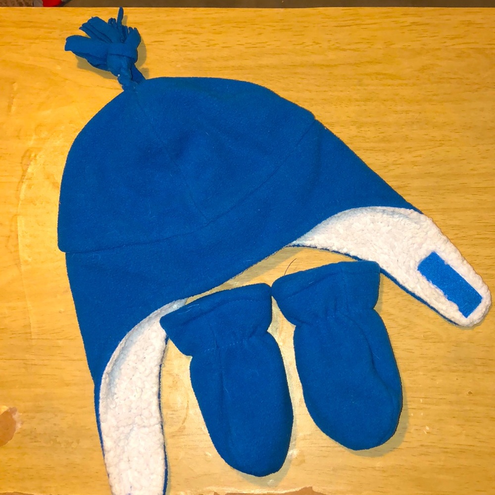 N’Ice caps infant large hat and mittens set